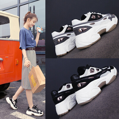 

Ins net red with the old shoes female Korean version of the thick-soled sports shoes wild one gene