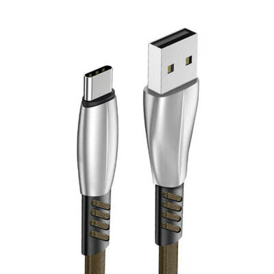 

1M USB Type C Charger Cable Fast Charging 5V 3A Data Sync Zinc Alloy Cord for Sumsung Galaxy Note 9 S9 S10 LG V30-1m