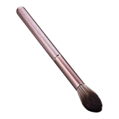 

Gobestart 1 pcs rose gold high end wood handle micro crystal silk makeup brushes