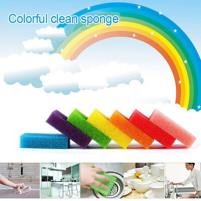 

Siaonvr ILH 07 Pcs Colorful Cleaning Sponges Scrubbers Pack Dishwashing Sponges