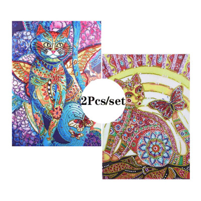 

Siaonvr 2PcsSet Special Shaped Diamond Painting DIY 5D Partial Drill Cross Stitch Kits