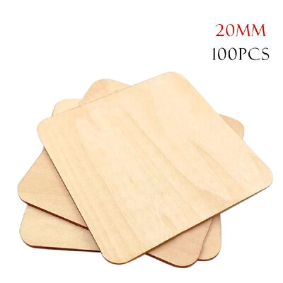 

5Pcs 140mm Square Rounded Corners DIY Environmental Protection Wooden Interlayer Wood Chips