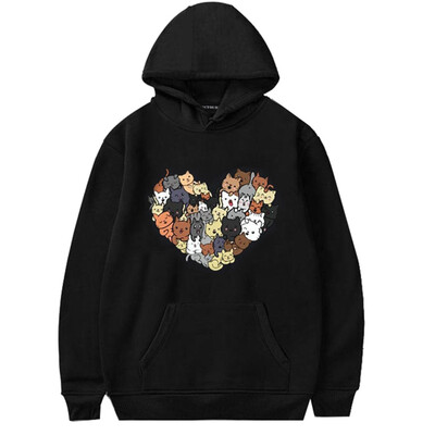 

Tanersoned Womens Cute Cartoon Cats Heart Graphic Sweatshirts Casual Long Sleeve Hoodies Jumpers
