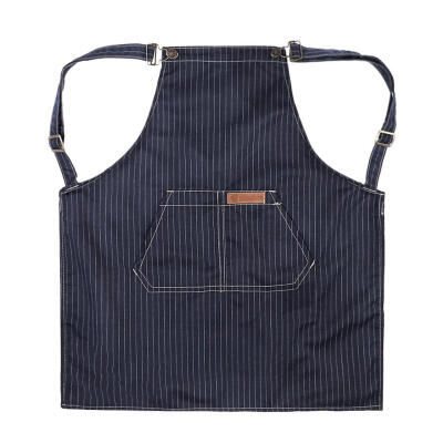 

Men Women Stripes Long Waist Aprons Pocket Chef Waiter Bar Kitchen Apron