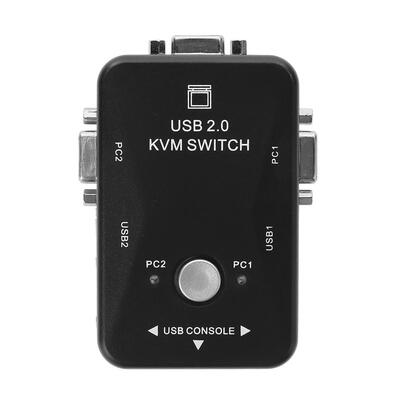 

2 Port USB20 VGA Switch Box for Mouse Keyboard Monitor Sharing Computer PC