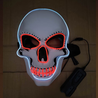 

Halloween LED Mask Glowing In Dark Mask Skeleton Mask Full Face Halloween Role Dress Up Cosplay Mask for DJ Party