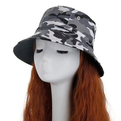 

5 Colors Unisex Men Women Summer Cotton Bucket Hat Outdoor Fisherman Camo Cap