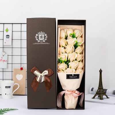 

Gobestart Soap Rose Flower Jewelry Storage Gifts Box Valentines Mothers Day Gift 18PcsBox