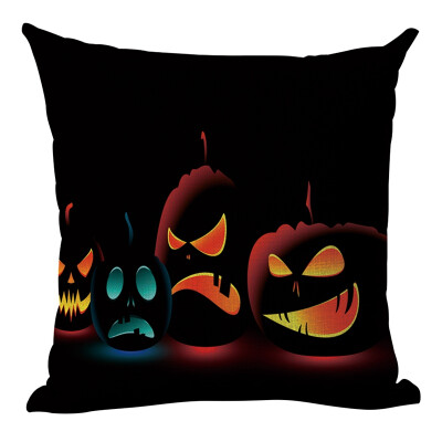 

Halloween Multi Designs Decorative Throw Pillow Cover Flax Square Pillow Case Witch for Home Bar Halloween Hot Selling Supplies