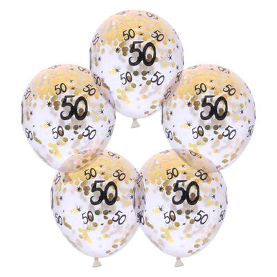 

5pcs Confetti Balloon Latex Happy Birthday Wedding Event Party Decor Supply