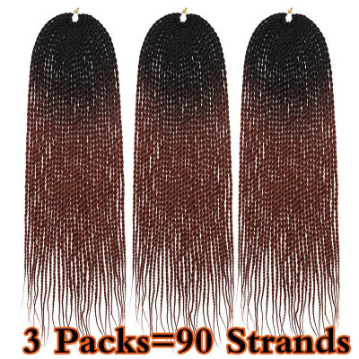 

3 Packs Befunny Senegalese Twist Crochet Hair Braids Small Havana Mambo Twist Crochet Braiding Hair Hairstyles For Women