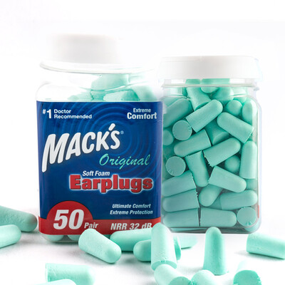 

MACKS soundproof earplugs the United States imports anti-noise sleep lake blue 50 packs