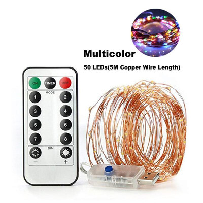 

100 LEDs Fairy String Lights 10M328ft USB Copper Wire Lamp Christmas Lights 8 Lighting Modes with Remote Control for Christmas H