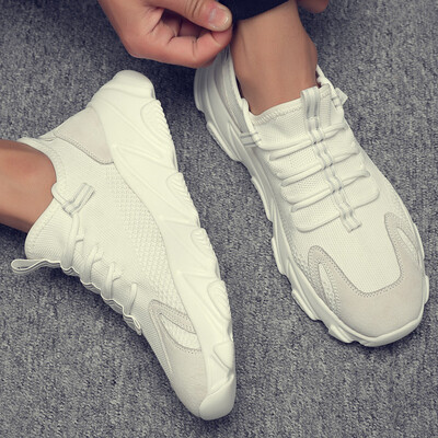 

Mens shoes summer tide shoes 2019 new Korean version of the wild breathable mesh shoes mens sports&leisure running white shoes