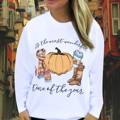 

Tailored Women Autumn Halloween O Neck Long Sleeve Pumpkin Print Casual Sweatshirt