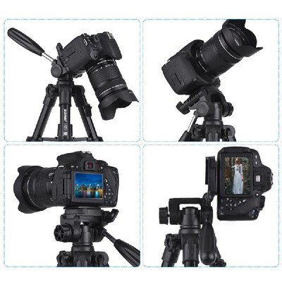 

ZOMEI Q100 52cm20" Lightweight Portable Aluminum Camera Travel Mini Tabletop Tripod with Quick Release Plate Carry Bag for Canon