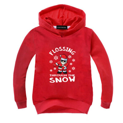 

Yeleo Trosetry Kids Merry Christmas Santa Claus Hoodie Xmas Tree Pullover Sweater