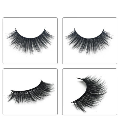 

HUAPAN 1 Pair 3D Lengthen Mink False Eyelashes Dense Extension Fake Eyelash