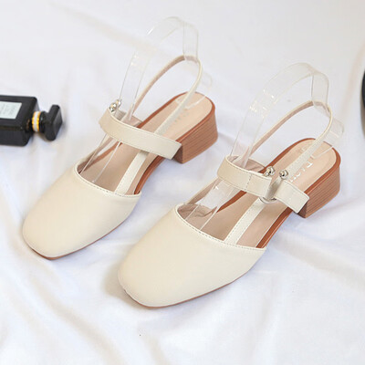 

Womens shoes spring summer Korean version of the hundred-set student bag head low-heeled Muller single-shoe fairy wind sandals ti