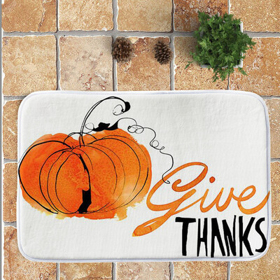 

〖Follure〗Thanksgiving Day Pumpkin lantern Entrance Door Bathroom Mat Indoor Bath Decor