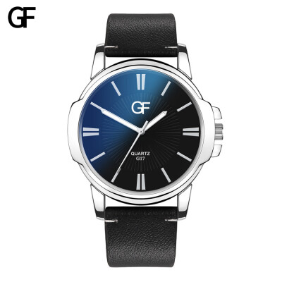 

Gobestart Fashion High-End Mens Quartz Letter Leather Watch Pointer Light Series Men