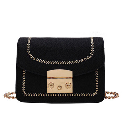 

Bag female bag new 2019 tide ins super fire hit color stitching small square bag spring fairy chain shoulder messenger bag