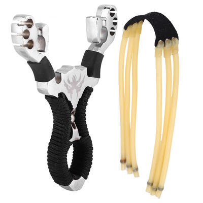 

Greensen Portable Foldable Slingshot 3-slot Outdoor Activity with Wrist Support Nylon Band