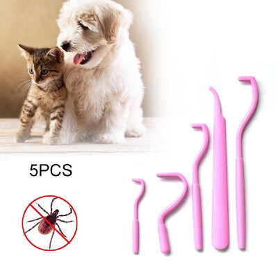 

Tick Remover Tool Pet Flea Clip Lice Twister Remover 5PCS Scratching Hook Pet Comb Tool