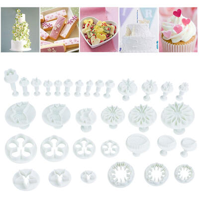 

Greensen 33pcs Cake Decoration Tool Kit Modeling Tools for Cookie Cutter Mold Sugarcraft Icingcake model cake tool