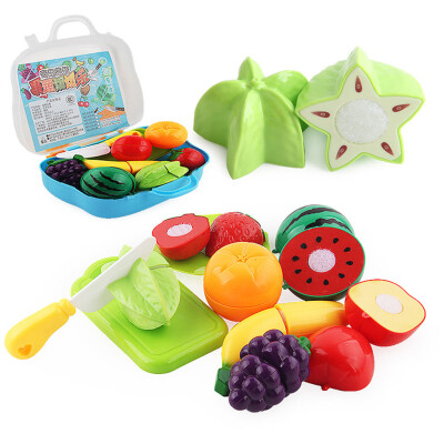 

Tailored Children Plastic Fruit Vegetables Cutting Toys Set Educational Pretend Toy