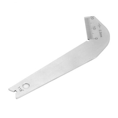 

Greensen Stainless Steel Corner Front Edge Measuring Gage Twisted Drill Bit Angle Gauge 118 Degree