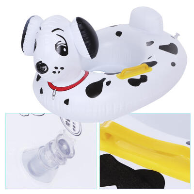 

Greensen Cute Cartoon Animal Dog Shape Baby Swim Ring Kids Inflatable Swimming Ring Boat with Pump