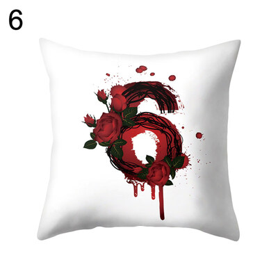 

Rose Number Figure Pillow Case Cushion Cover Sofa Bed Car Cafe Office Decoration
