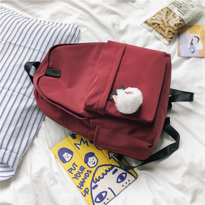 

Schoolbag female Korean version of the original ulzzang high school students ins wind backpack ancient feeling of two shoulder bag
