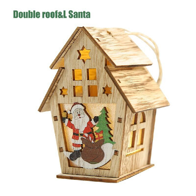 

Christmas Decoration DIY Luminous Cabin Snow House with Light