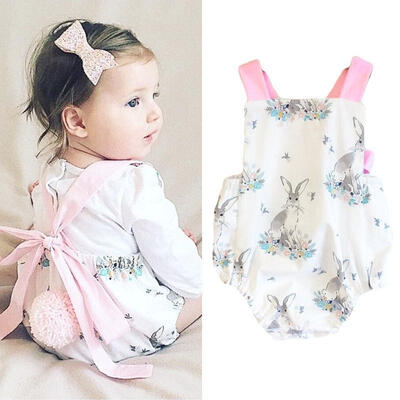 

Newborn Baby Girl Infant Bunny Romper Jumpsuit Bodysuit Outfits Sunsuit Clothes