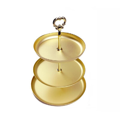 

3 Tier Three Layer Heavy Duty Iron Made Roatating Jewelry Stand Holder Hanging Organizer Plate Tray Tower Bracelet Necklace Ring E