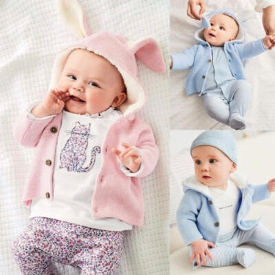 

UK Newborn Toddler Kids Baby Girls Boy Clothes Knitted Sweater Coat Outerwear