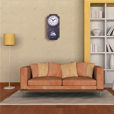 

Gobestart Creative Wooden MDF Wall Clock Farmhouse Decor Wall Clocks Large Decorative
