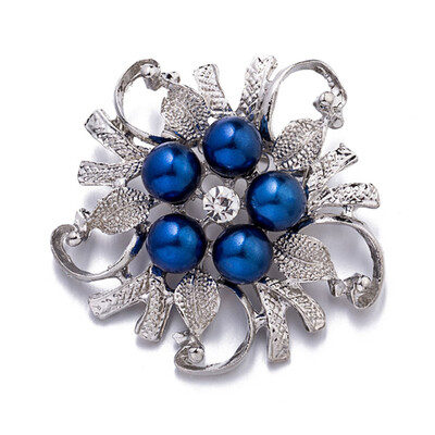 

Brooches For Women Vintage Imitation Pearl Brooch Female Jewelry Collar Flower Leaf Broches Pins
