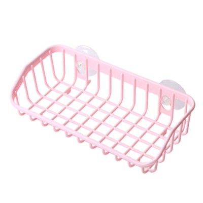 

1 Set Double Suction Cup Storage Rack Kitchen Sponge Cutlery Drain Rack Convenient Clean Home Tools