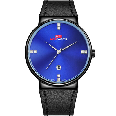 

KAT-WACH mens watch high-grade waterproof business quartz watch leather simple ultra-thin student watch mens watch