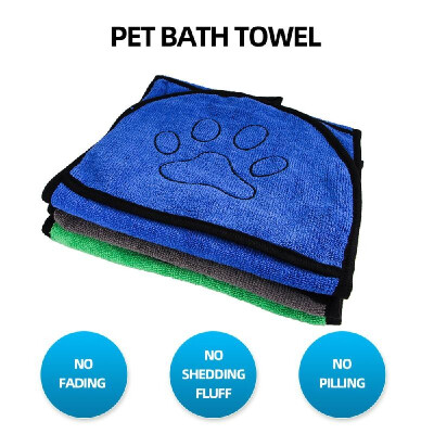 

Dog Bath Towels w Hand Pockets Ultra-Absorbent Quick Dry for Cleaning Dogs Cats