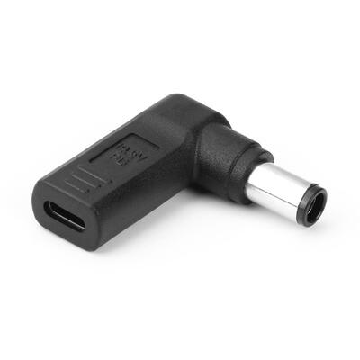 

90 Degree USB-C Type-C Female to 74x50mm DC Male Plug Adapter for DELL