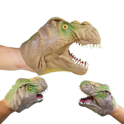 

YIWULAdinosaur Animal Hand Puppet Baby Infant Kid Toy Plush Toys Silica Gel Spoof