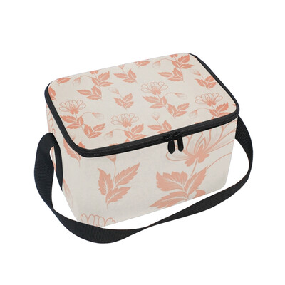 

ALAZA Lunch Box Insulated Flowers Pattern Lunch Bag Large Cooler Tote Bag for Men Women