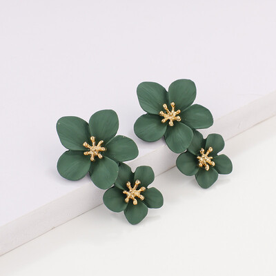 

Flashbuy Trendy Metal Flower Drop Earrings For Women Geometric Alloy Spray Earrings Girls Fashion Jewelry Wedding Accessories