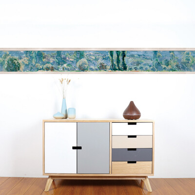 

〖Follure〗PVC Waterproof Tile Floor Waistline Wall Sticker For Kitchen Bathroom Decor
