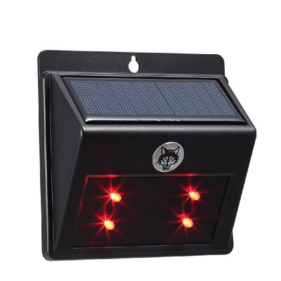 

37V 05W 4LED Solar Powered Pest Animal Repellent Light Outdoor Sensor Lamp Red LED Predator Deterrent Light Scares Farm Garden P