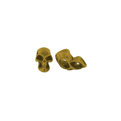 

Tibetan Style European Beads Lead Free Large Hole Beads Skull for Halloween Antique Golden 17x9x10mm Hole 4mm